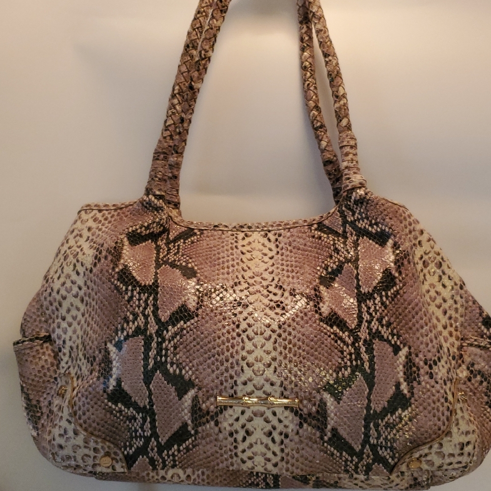 Elaine TURNER,New Snakeskin Patterned Women's Bag,large With Side Pockets - Picture 1 of 6